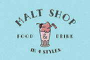Malt Shop, a Font by benbrush (Thumbnail 1 of 4)