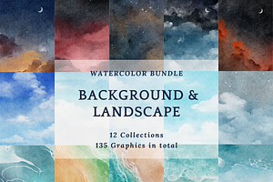 BUNDLE | Watercolor Backgrounds