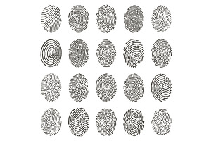 Biometric fingerprints. Human grunge, a Graphic by winwin.art