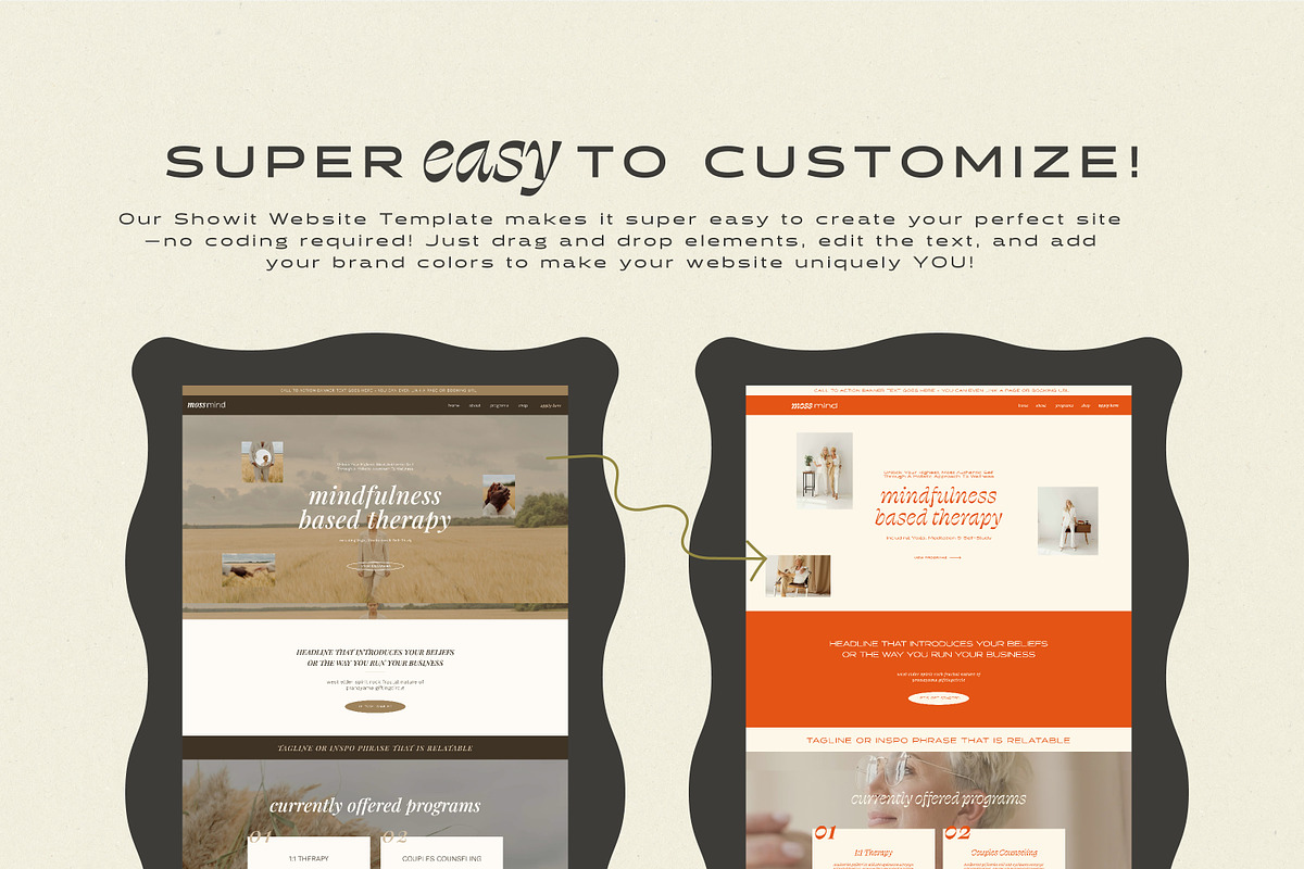 Showit Wellness Website Template, a Squarespace Template by SoulfulTemplateShop (Photo 6 of 7)