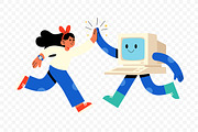 Human and Computer Collaboration, a Technology Illustration by Partikusi Design (Thumbnail 2 of 3)