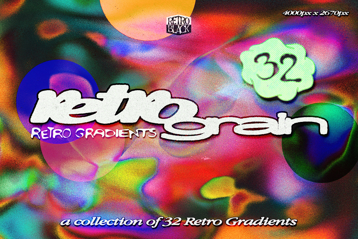 32 Retro Gradient Textures, a Texture Graphic by Retro Black Studio (Photo 1 of 13)