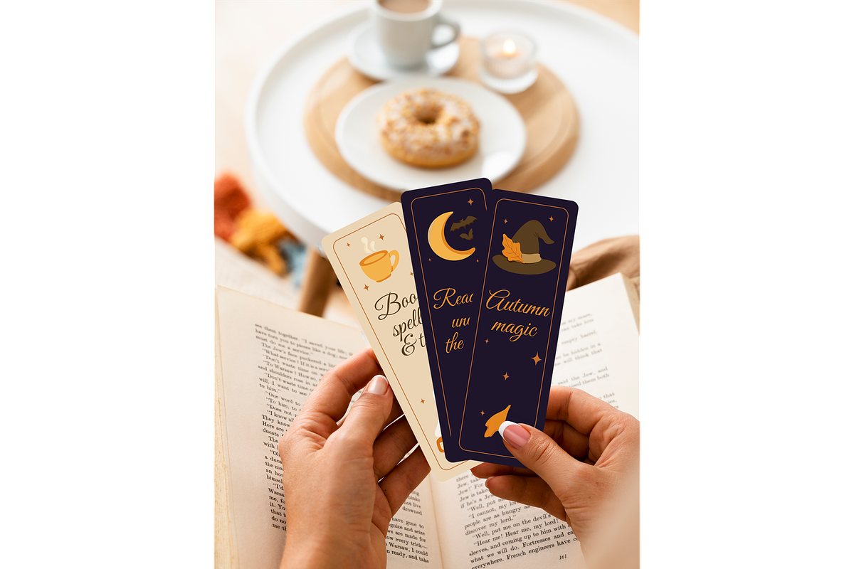 Witchy Bookmarks Set: Cozy Autumn Ma, a Seasonal Illustration by uStickery (Photo 2 of 3)