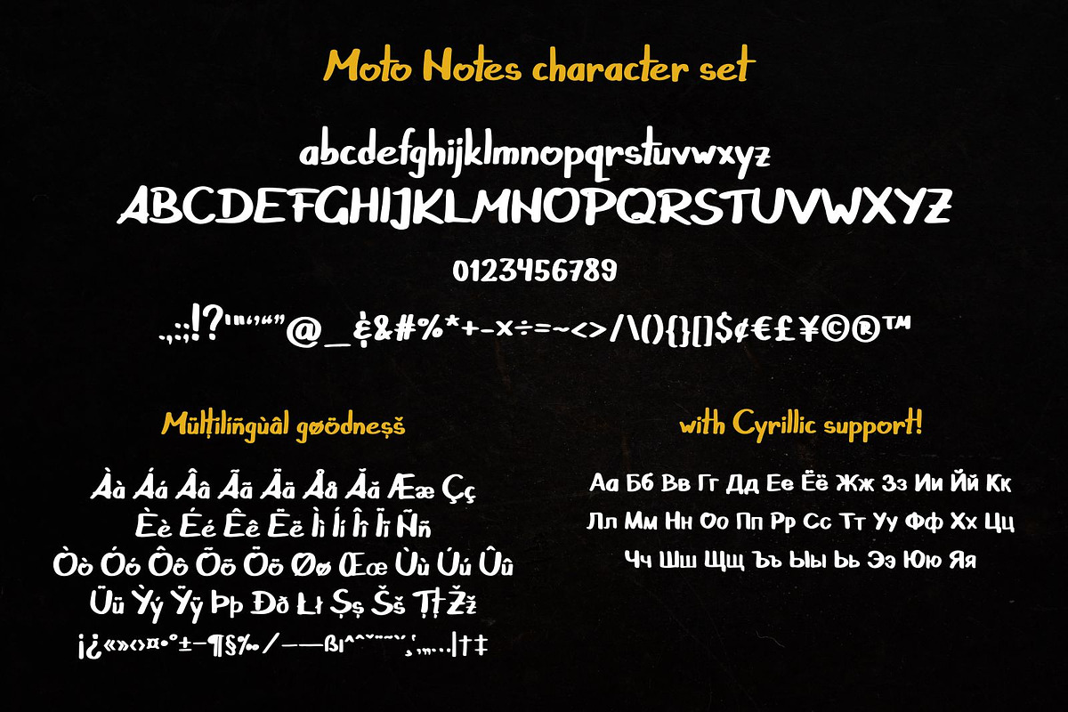Moto Notes font (handwritten), a Font by kittym.ro (Photo 3 of 10)