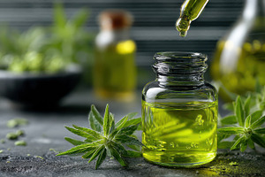 Green herbal oil extraction natural, a Photo by Pixeness Studio