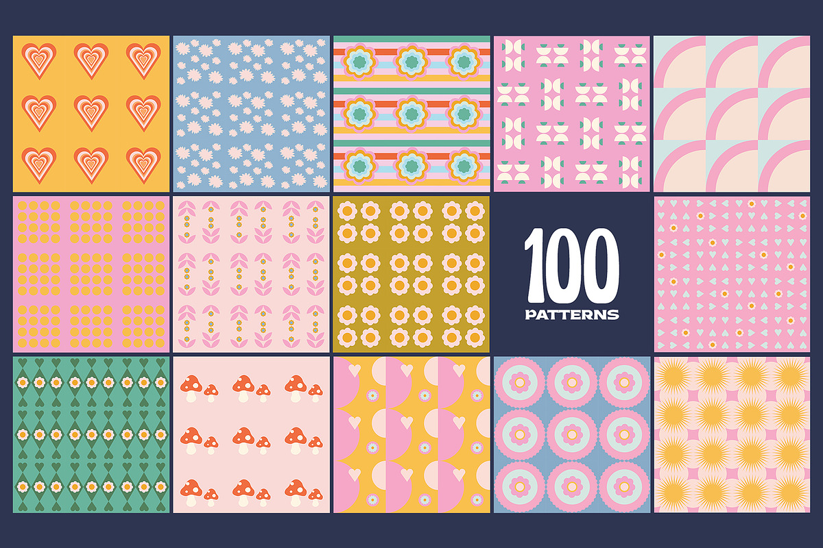 200 Vector Mosaics & Patterns, a Pattern Graphic by assetpro.design (Photo 10 of 16)