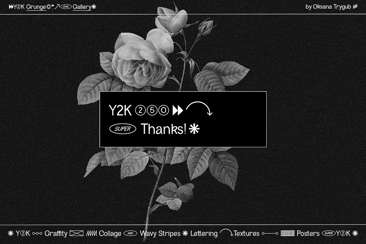 Y2K Collage & Graffiti Elements Pack, an Object Graphic by Oksana Trygub (Photo 30 of 30)