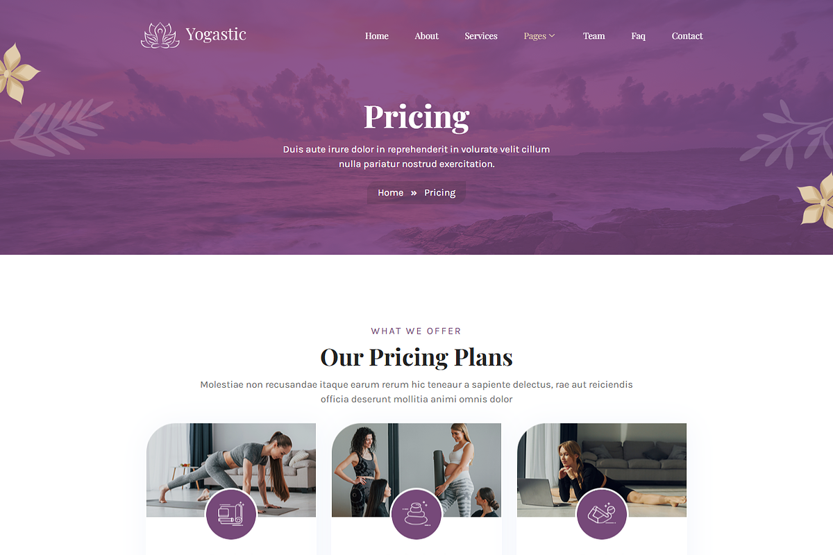 Yoga Fitness Elementor Template Kit, a Landing Page Template by MasterDesigns (Photo 3 of 8)