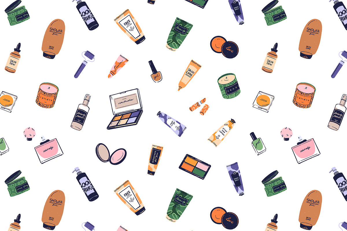 Beauty products set + templates, an Object Illustration by PaperTrident (Photo 7 of 10)