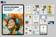 Digital School Magazine Template, a Magazine Template by BrandPacks (Thumbnail 1 of 5)