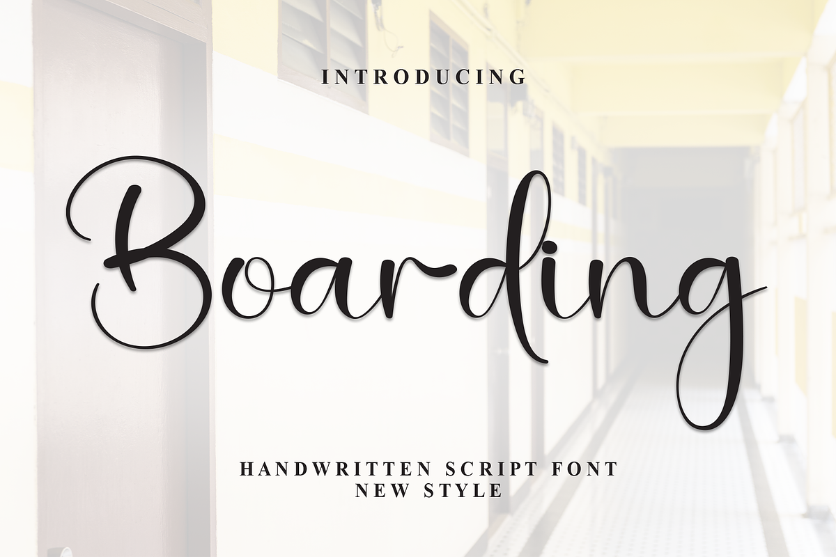Boarding | Script Font, a Handwritten Font by Scratchones (Photo 1 of 8)
