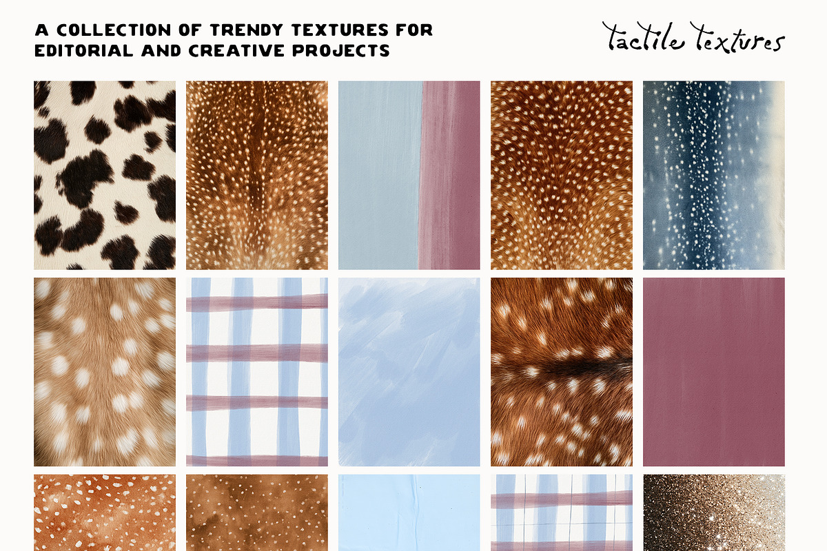 Tactile Textures: Deer, Plaid, Paper, a Texture Graphic by Lana Elanor (Photo 8 of 12)