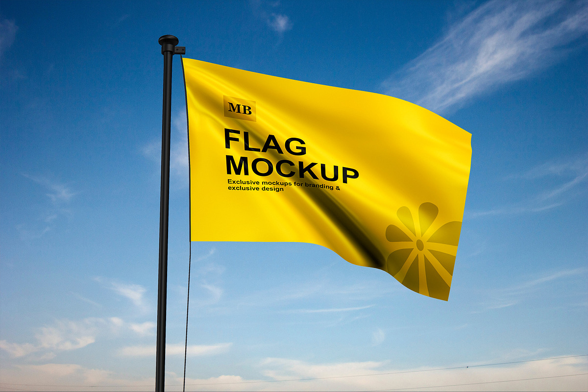 Flag Mockup, a Product Mockup by mockupbuys (Photo 14 of 17)