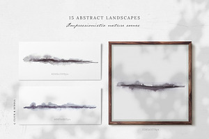 Abstract Watercolor Landscapes