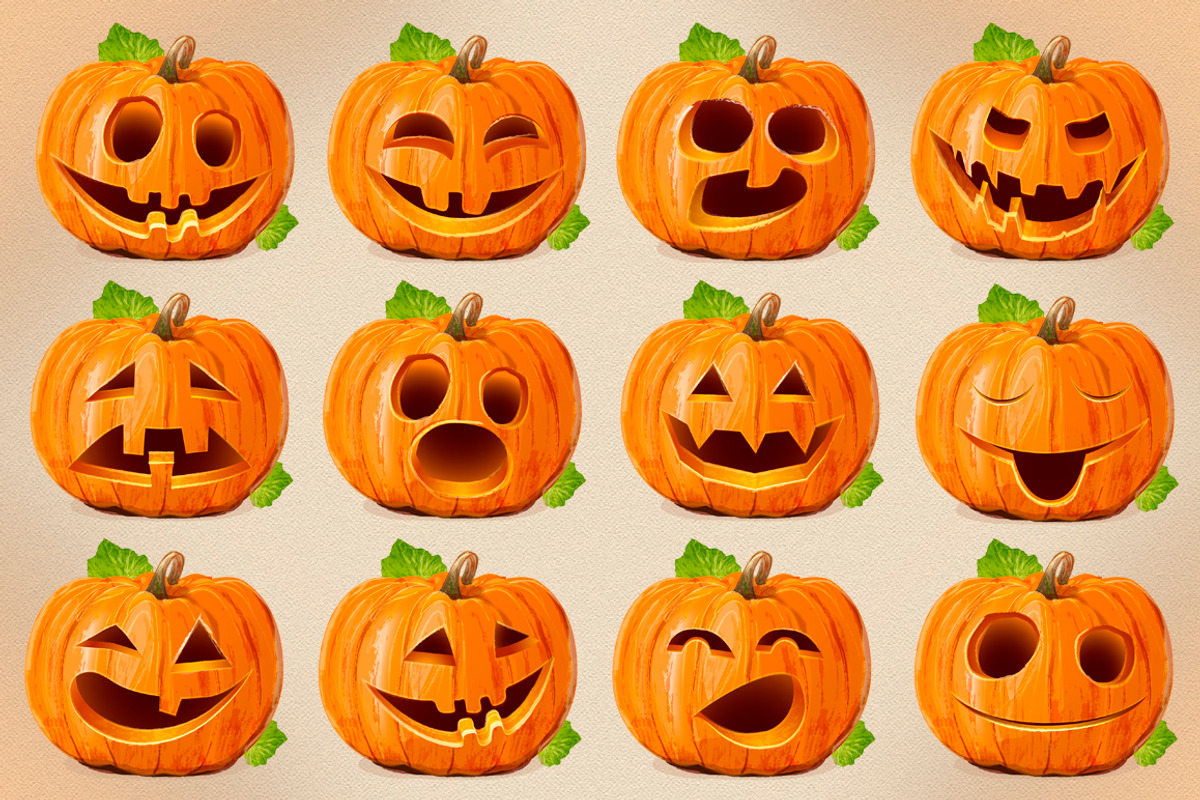 Halloween Pumpkin illustrations, an Illustration by Indie Khisa (Photo 5 of 8)