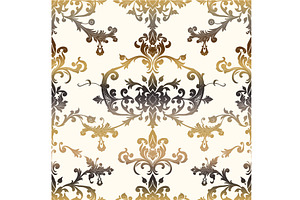 Luxury Gold Filigree Seamless Repeat, a Pattern Graphic by Sharon Schwalbe