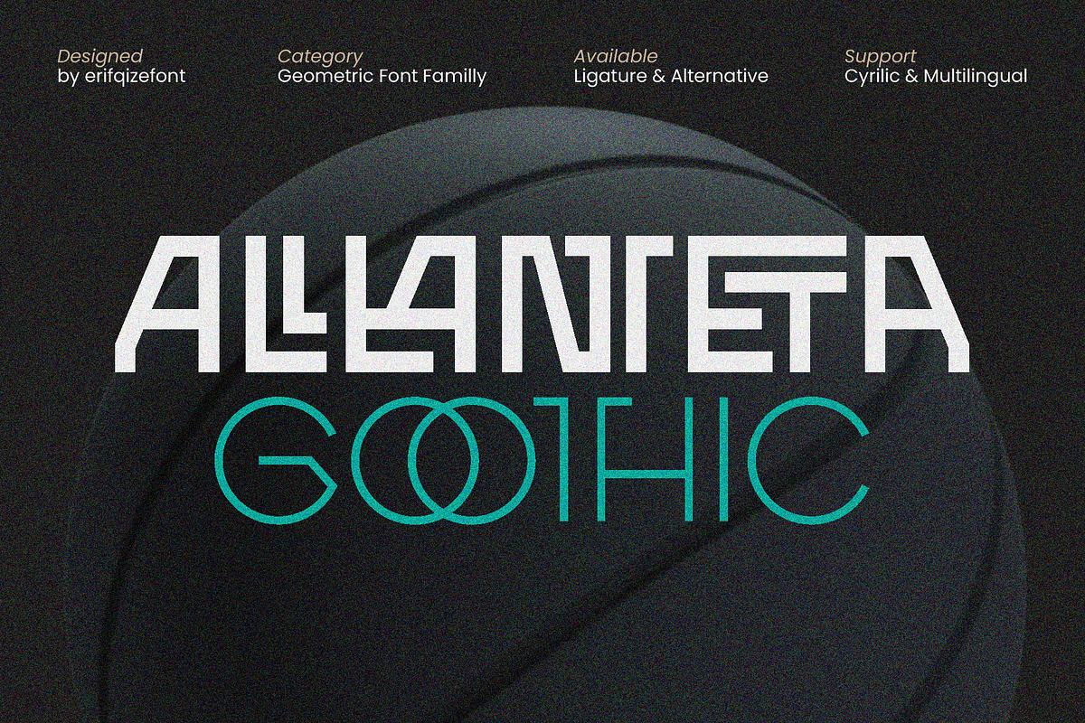 ERF Alanteta Gothic Geometric Font, a Font by Erifqizefont (Photo 1 of 15)