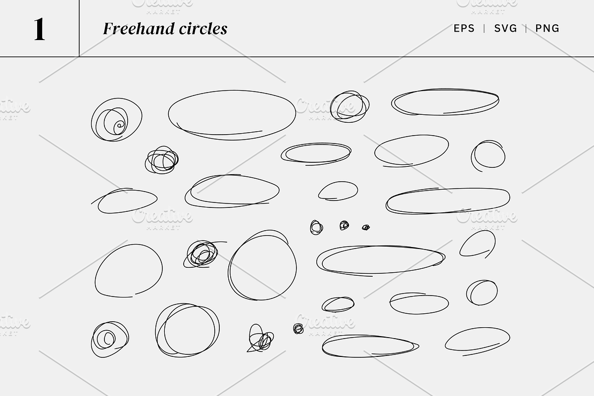 134 Scribbles & circles & underlines, an Object Graphic by Pinkbrush (Photo 2 of 9)
