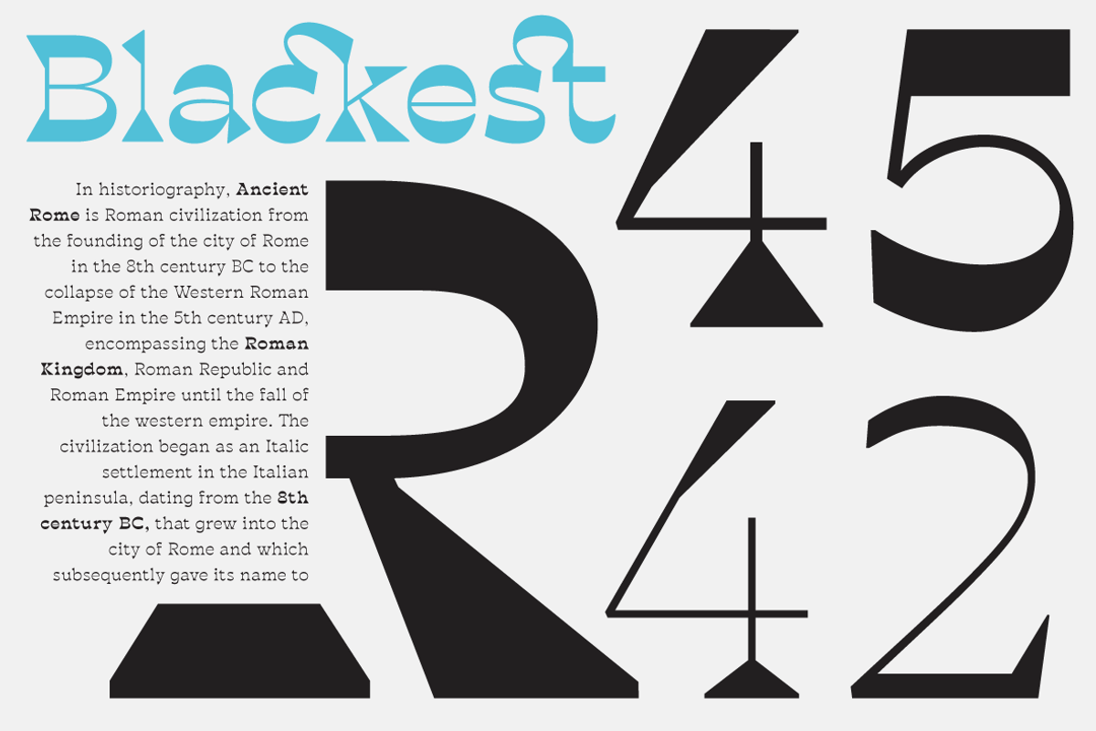 Blackest - 8 fonts preview 2