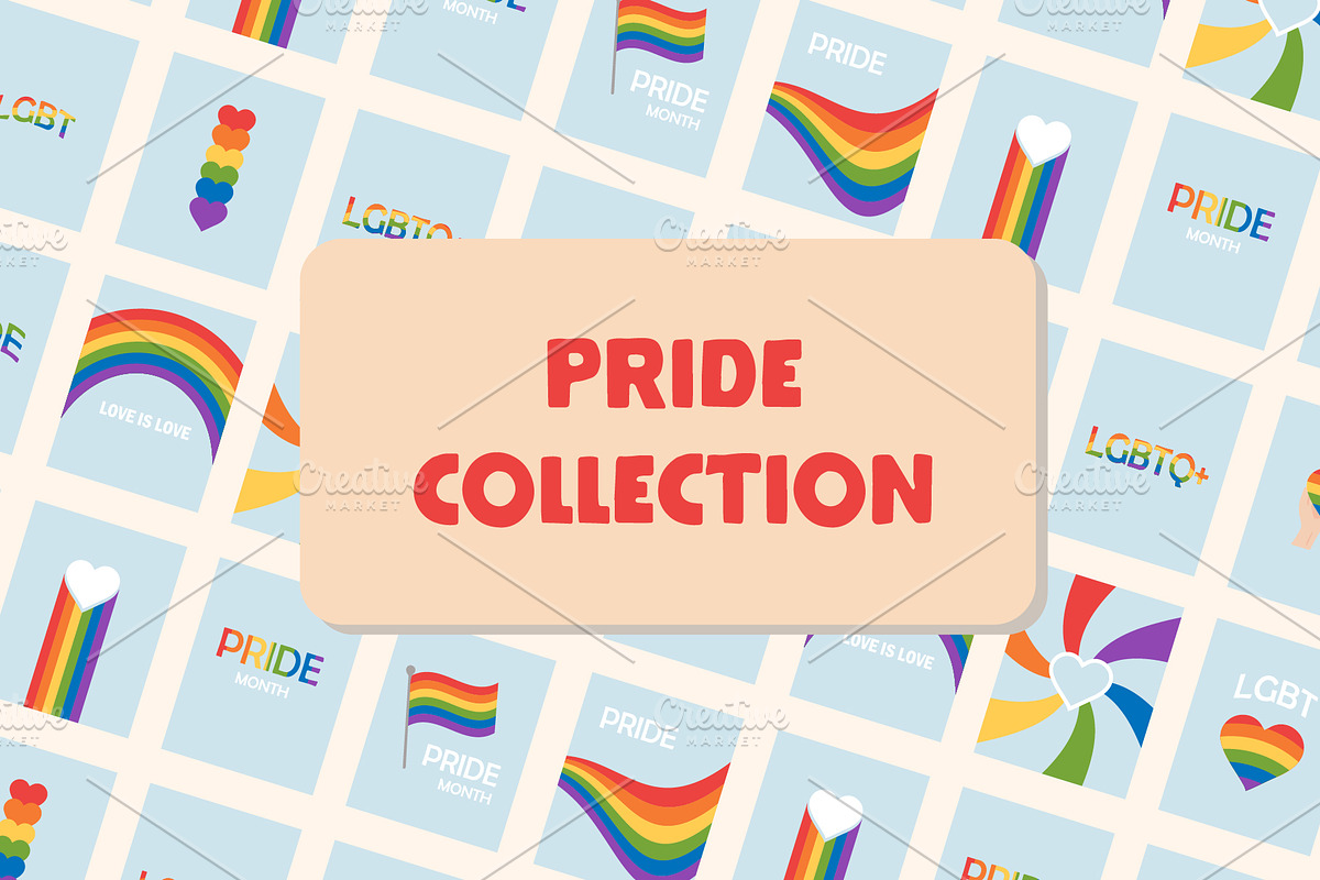 Pride collection: posters + stickers, an Illustration by Kate Liusto (Photo 1 of 8)