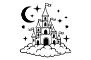 Fantasy Castle Cloud Moon Bundle, an Object Illustration by Gaye Art (Thumbnail 20 of 30)