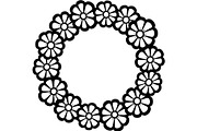 Floral Heart Circle WreathBlack Set, a Seasonal Illustration by Designer_Momina (Thumbnail 10 of 18)