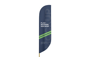 Feather Flag Banner Mockup, a Product Mockup by graphypix