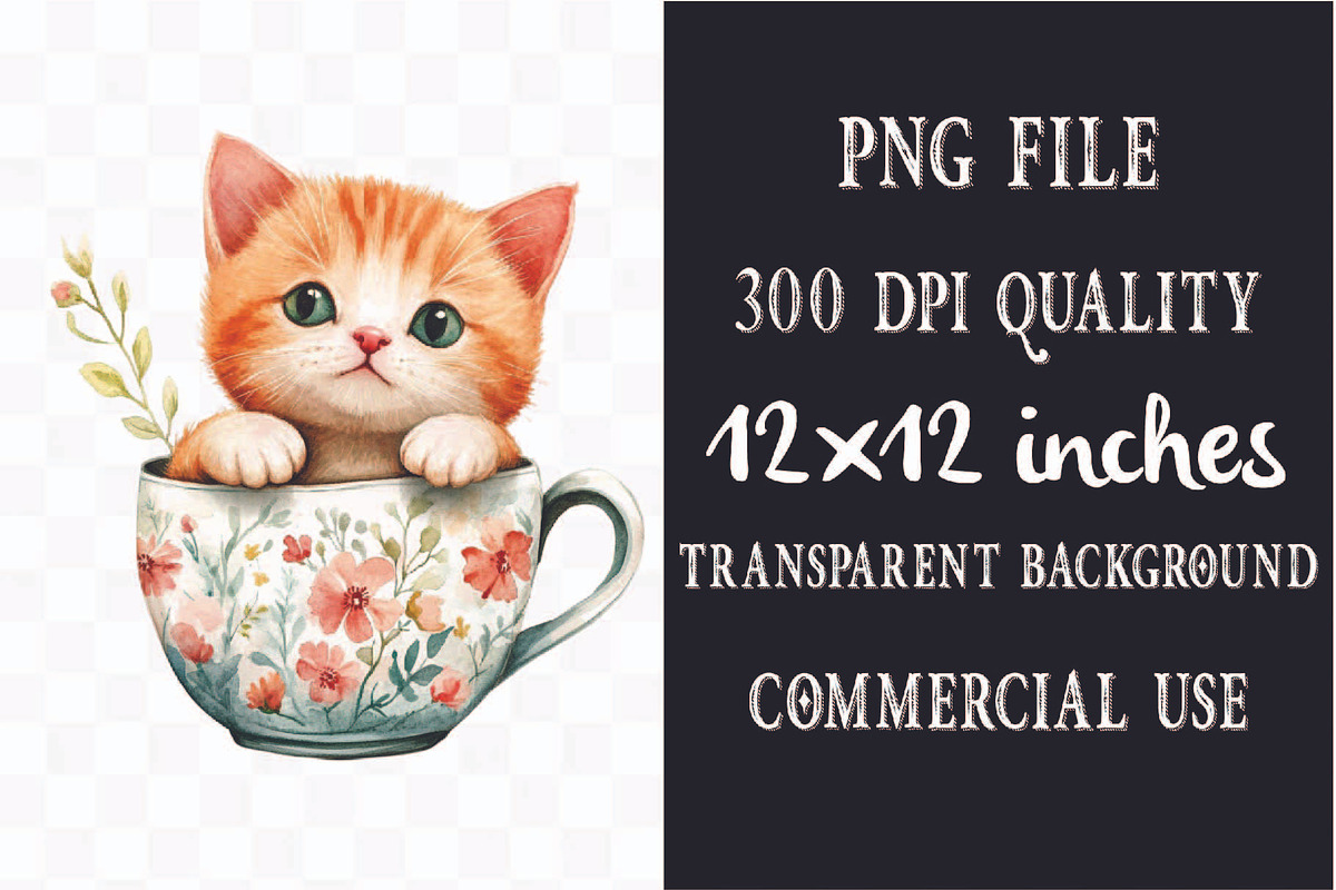 Watercolor Cat Mom Clip Art, an Illustration by Designking (Photo 8 of 10)