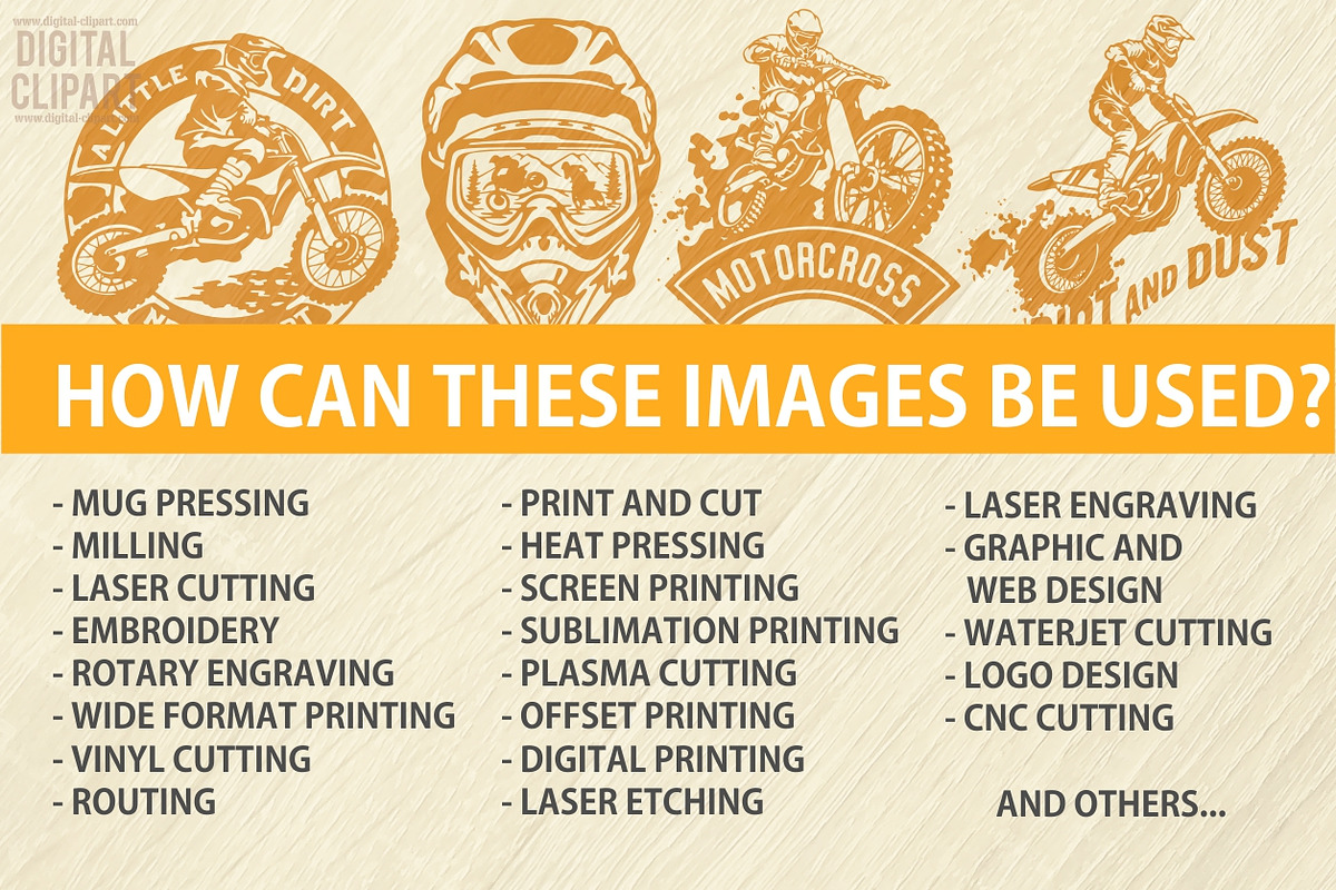 Motocross SVG - 25 Cut Bundle SVG, a Sport Illustration by Digital-Clipart (Photo 3 of 5)