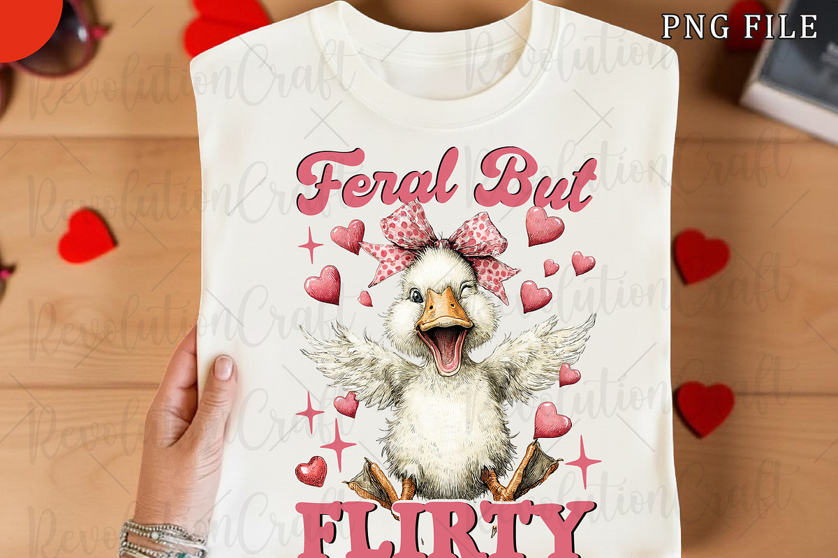 Funny Valentine's Day Goose PNG, an Illustration by OK Design (Photo 1 of 6)