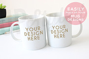 F193 Two Mugs Styled Mock Up, a Cups & Container Mockup by UpStyled (Thumbnail 2 of 3)