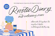 Rustic Diary Elegant Script Font