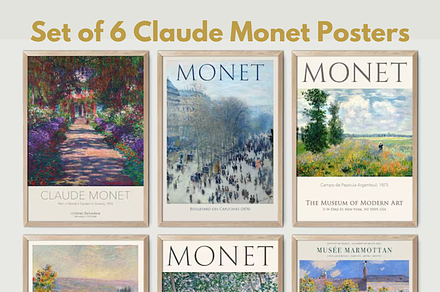 Set of 6 Gustav Klimt Paintings, an Object Graphic by