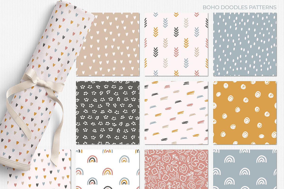 Boho Doodle patterns, a Pattern Graphic by Cozy pattern shop (Photo 4 of 9)