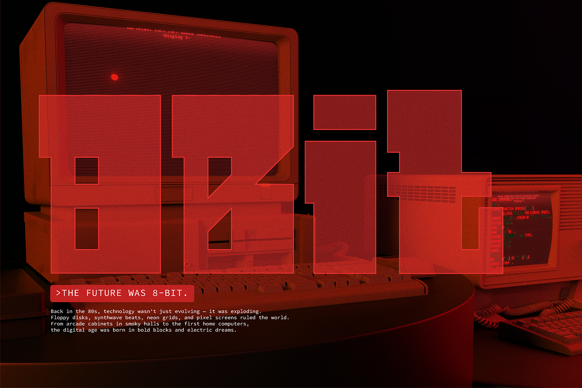 Zero Bots | Techno Retro Display, a Font by gracetype_studio (Photo 5 of 12)