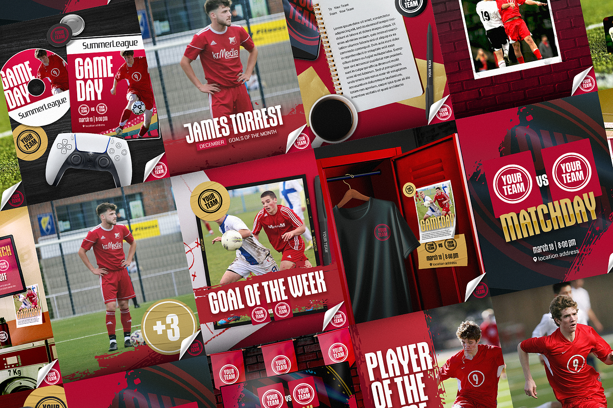 23 Sports Social Media Template, a Social Media Template by Creathift (Photo 2 of 7)