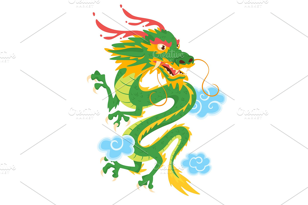 Chinese traditional dragon, a Decorative Illustration by Cartoon time!