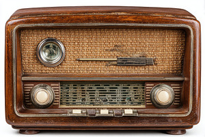 Vintage Wooden Radio Antique Radio R, an Abstract Photo by Pixeness Studio