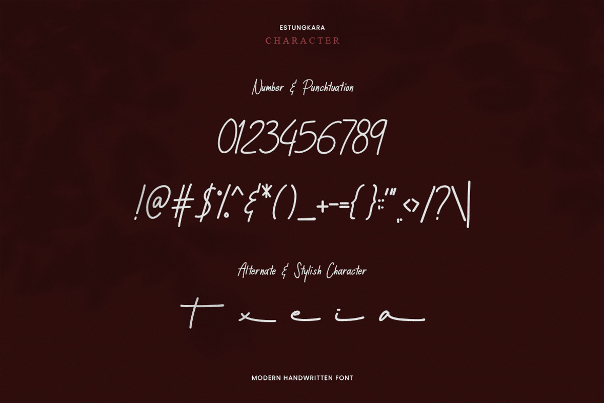 Estungkala - A modern monoline, a Handwritten Font by Samtiv Studio (Photo 6 of 8)