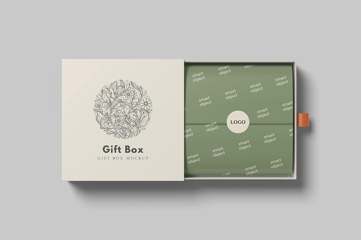 Gift Box Mockup, a Packaging Mockup by graphicpages (Photo 1 of 7)