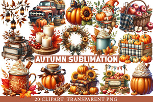 Watercolor Autumn Sublimation, an Illustration by cherrydesign