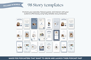 Podcast mega bundle Canva template, a Social Media Template by Cate Creates (Thumbnail 5 of 10)