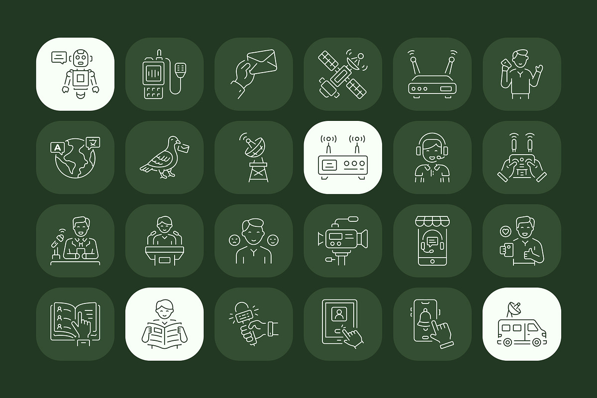Animated Communication Icon Pack, an Outline Icon by Prosymbols (Photo 3 of 4)