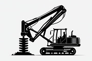 Heavy Equipment Silhouette Set, an Illustration by Designer_Momina (Thumbnail 10 of 10)