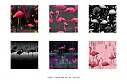 Flamingo Retro Art Style Patterns, a Pattern Graphic by karenfoleyphoto (Thumbnail 5 of 8)