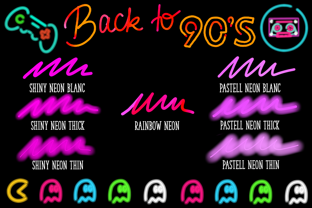 Retro 90s Brushes for Procreate, a Brush Add-On by AnniaArt (Photo 8 of 9)