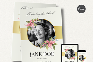 Funeral Program Template I Canva