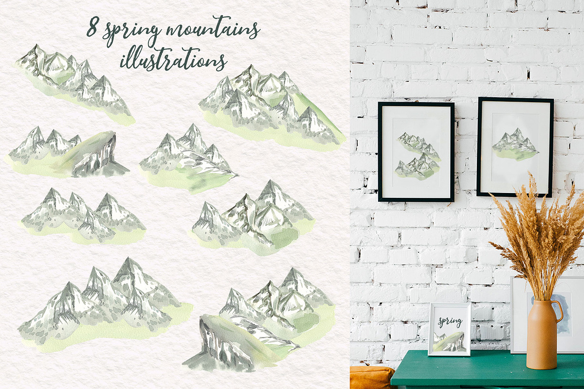 Mountains Woodland Animal Watercolor, an Animal Illustration by Catch the Dream Art (Photo 5 of 9)