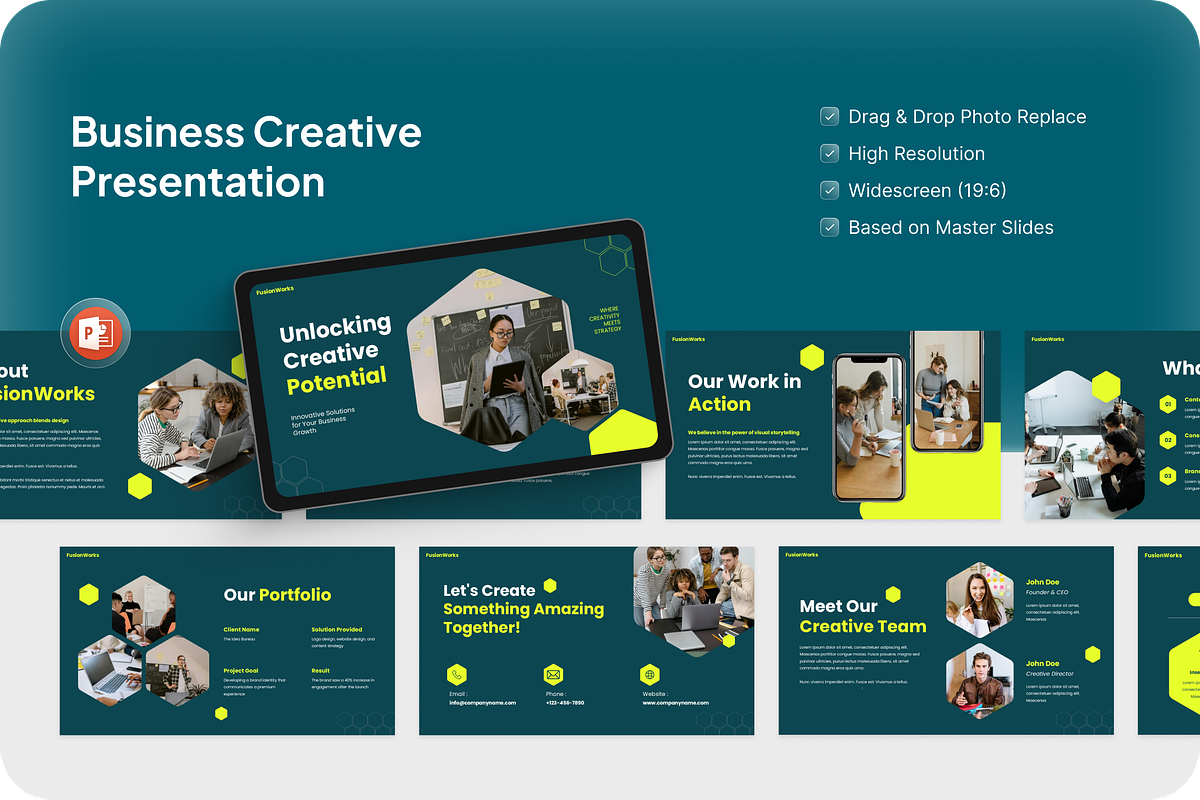 Business Creative PowerPoint, a Presentation Template by Annora Studio (Photo 1 of 5)