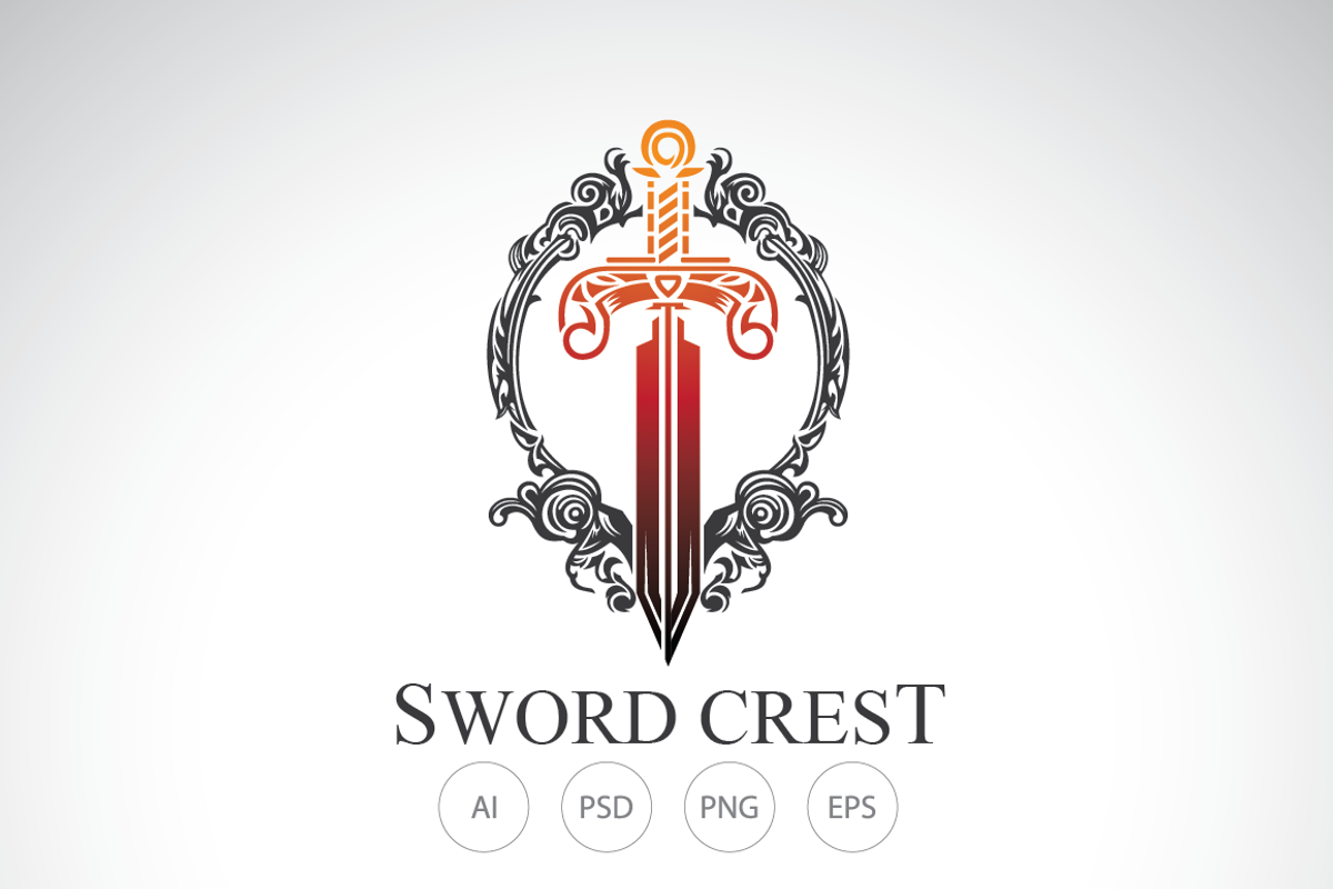 Sun Sword Crest Logo Template, a Branding & Logo Template by Heavtryq Design (Photo 1 of 4)